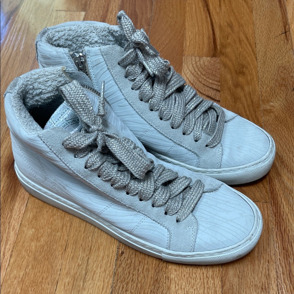 P448 High-Top Sneakers with Textured Laces